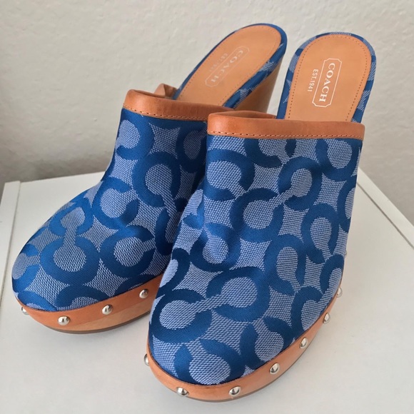 NEW Coach Wooden Platform Mules - Picture 3 of 5